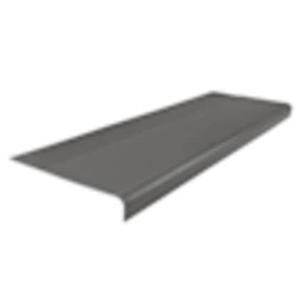 Roppe Rubber Light Duty Rib Design Stair Tread Round Nose 12.63" x 48" Charcoal
